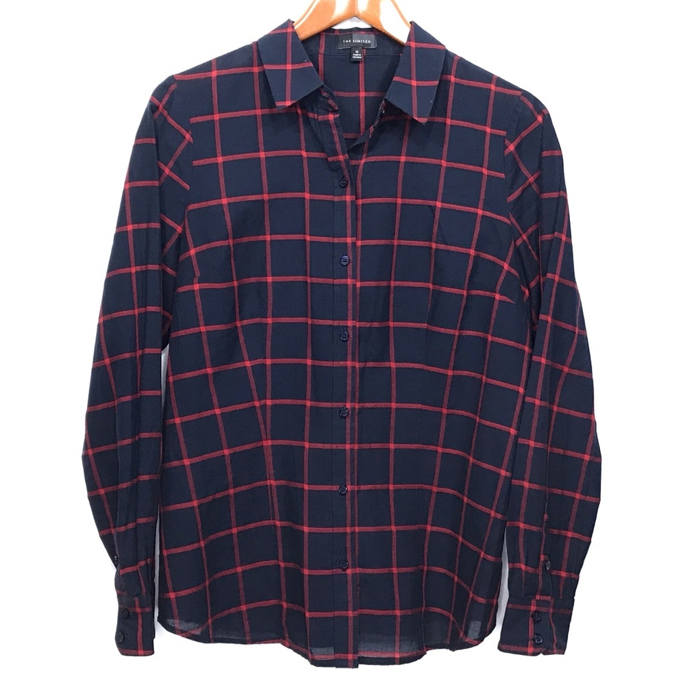 The Limited Window Pane Plaid Button Casual Shirt